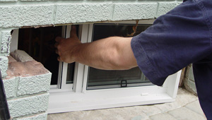 Installing new windows in a Johnstown finished basement