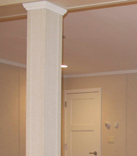 Easy Wrap column sleeves in Greensburg basement