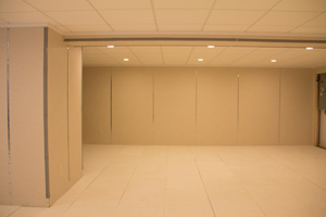 Basement wall panels and ThermalDry® insulated subfloor installed in Monroeville