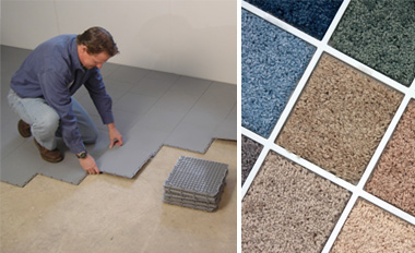 Basement subfloor matting and basement carpeting in Pennsylvania