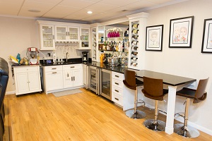 Bar in a Monroeville finished basement