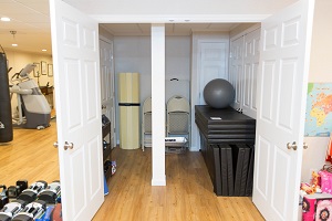TBF finished basement with home gym in Pittsburgh